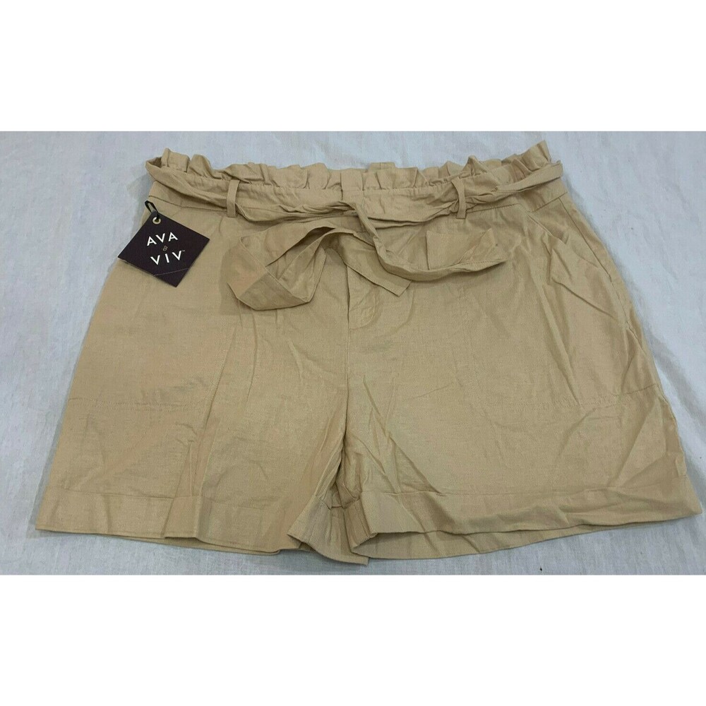 NWT AVA VIV HIGH RISE STRETCH MIDI WOMENS SHORTS SIZE 20W